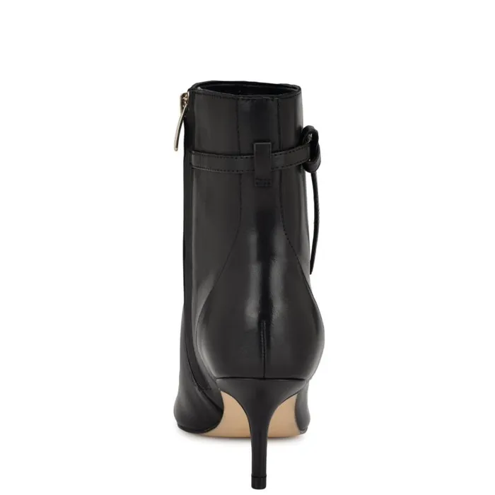 Nine West Boots and Booties Women Ansell Dress Ankle Booties Black Leather