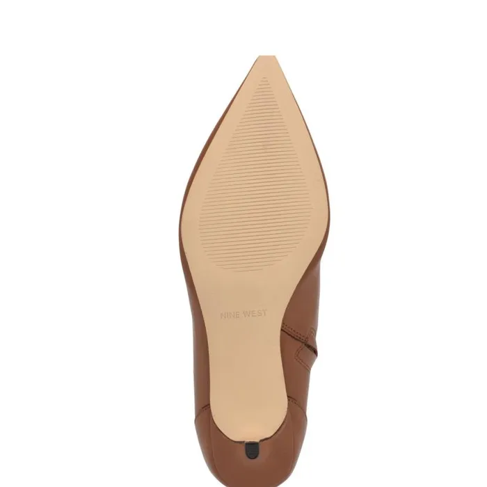 Nine West Boots and Booties Women Ansell Dress Ankle Booties Brown Leather Nine West Boots and Booties Women Ansell Dress Ankle Booties Brown Leather