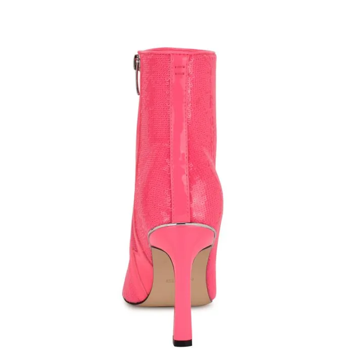 Nine West Boots and Booties Women Baey Dress Ankle Booties Pink Sequin Nine West Boots and Booties Women Baey Dress Ankle Booties Pink Sequin