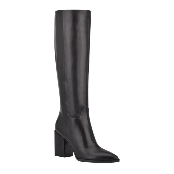 Nine West Boots and Booties Women Brixe Heeled Boots Black Leather Nine West Boots and Booties Women Brixe Heeled Boots Black Leather