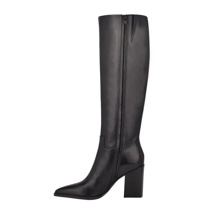 Nine West Boots and Booties Women Brixe Heeled Boots Black Leather Nine West Boots and Booties Women Brixe Heeled Boots Black Leather