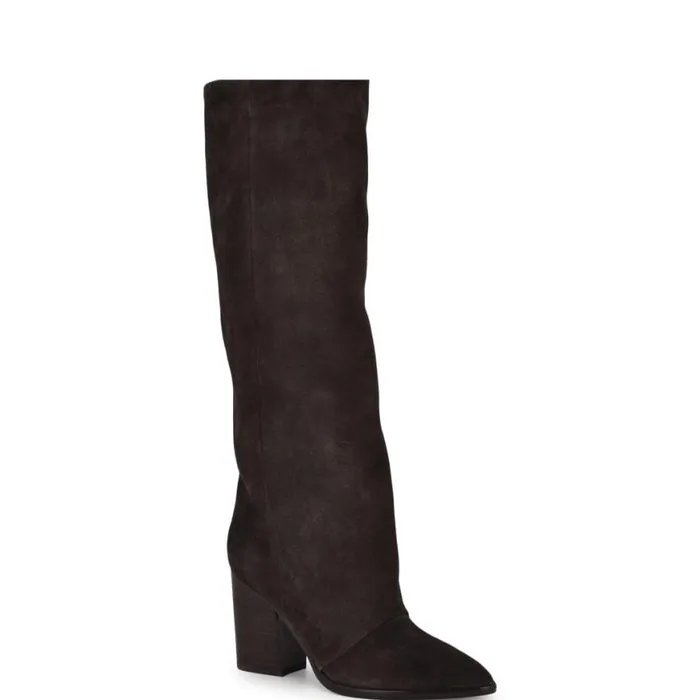 Nine West Boots and Booties Women Chicke Knee High Boots Brown Suede