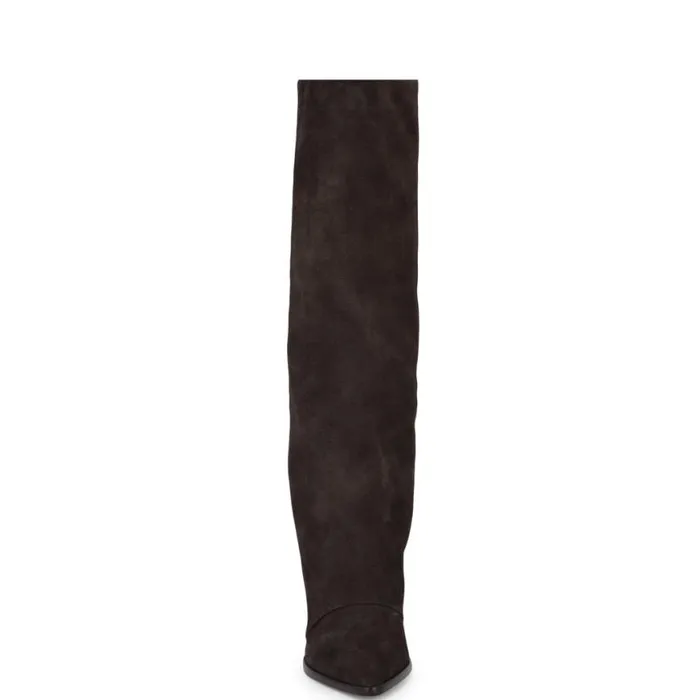 Nine West Boots and Booties Women Chicke Knee High Boots Brown Suede