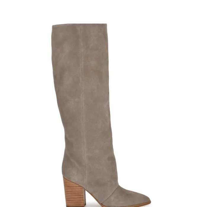 Nine West Boots and Booties Women Chicke Knee High Boots Taupe Suede