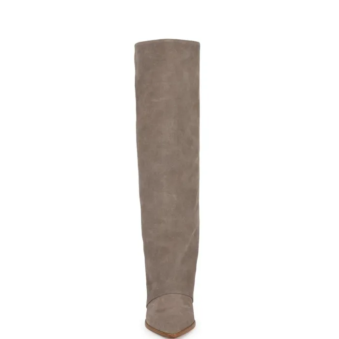 Nine West Boots and Booties Women Chicke Knee High Boots Taupe Suede