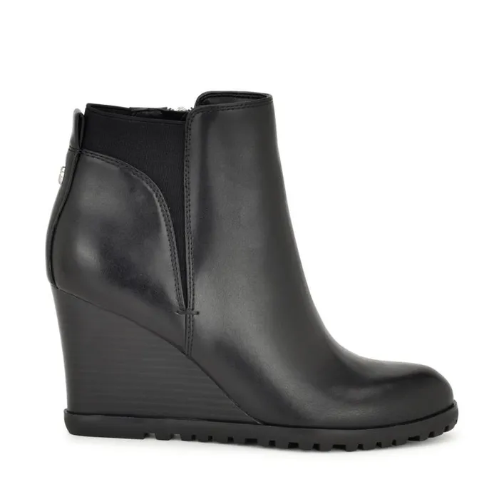 Nine West Boots and Booties Women Curtis Wedge Booties Black