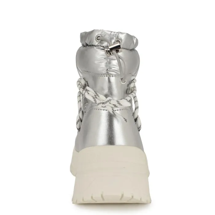 Nine West Boots and Booties Women Dyme Lug Sole Casual Booties Silver Nine West Boots and Booties Women Dyme Lug Sole Casual Booties Silver