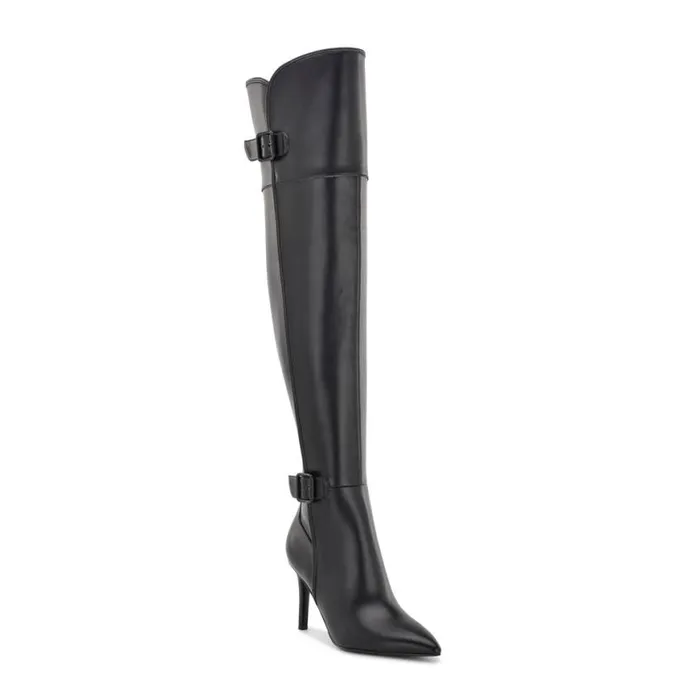 Nine West Boots and Booties Women Flye Over The Knee Heeled Boots Black Nine West Boots and Booties Women Flye Over The Knee Heeled Boots Black