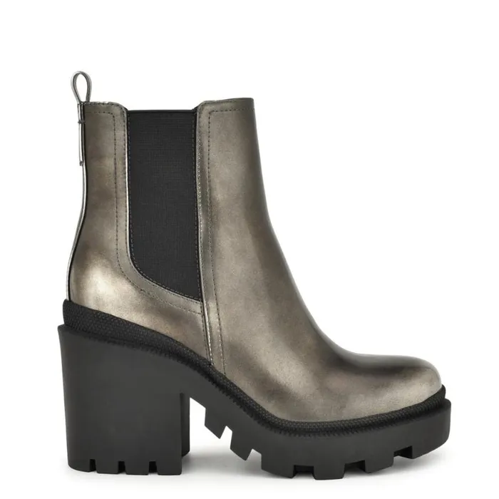Nine West Boots and Booties Women Forme Chelsea Lug Sole Booties Grey