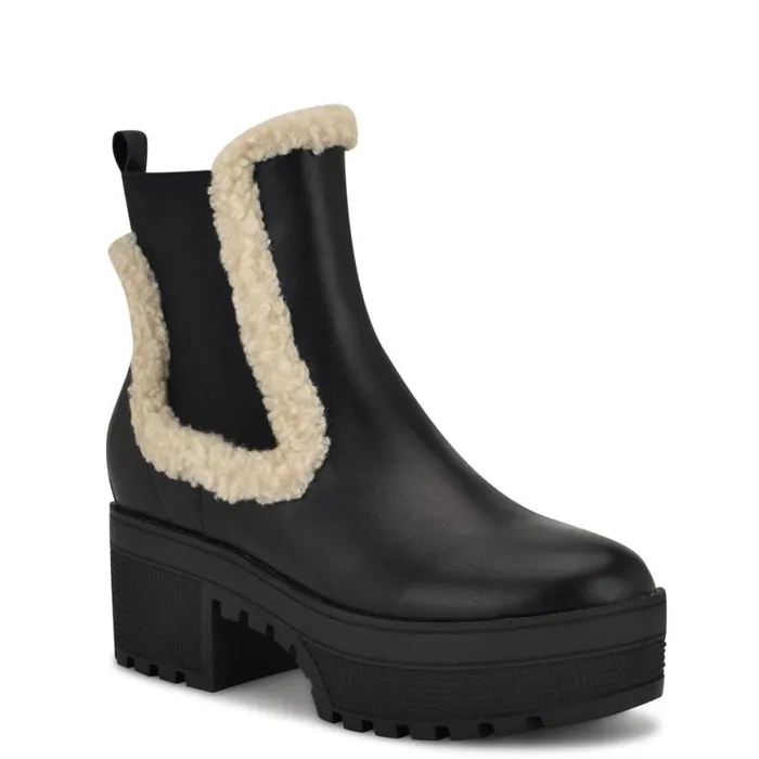 Nine West Boots and Booties Women Haray Platform Booties Blackwhite Patent Plaid Nine West Boots and Booties Women Haray Platform Booties Blackwhite Patent Plaid