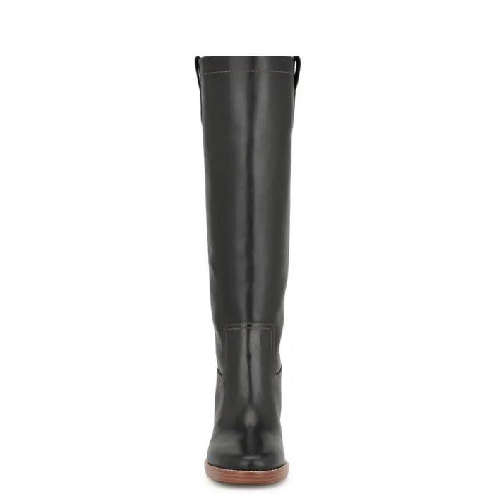 Nine West Boots and Booties Women Hecee Block Heel Tailored Boots Black Leather Nine West Boots and Booties Women Hecee Block Heel Tailored Boots Black Leather