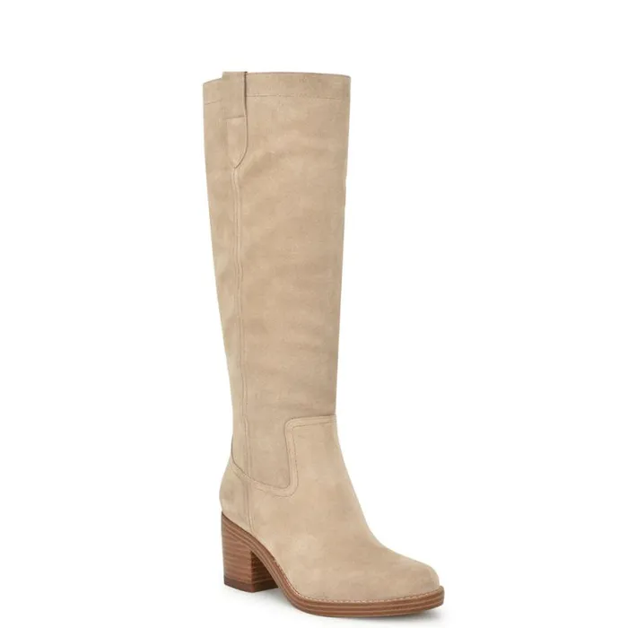 Nine West Boots and Booties Women Hecee Block Heel Tailored Boots Tan Suede Nine West Boots and Booties Women Hecee Block Heel Tailored Boots Tan Suede