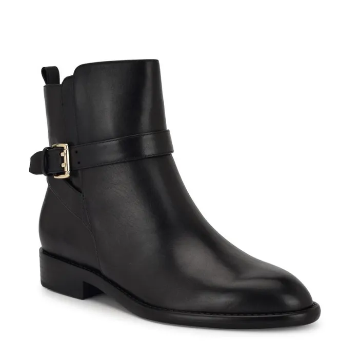 Nine West Boots and Booties Women Hoken Ankle Booties Black Leather