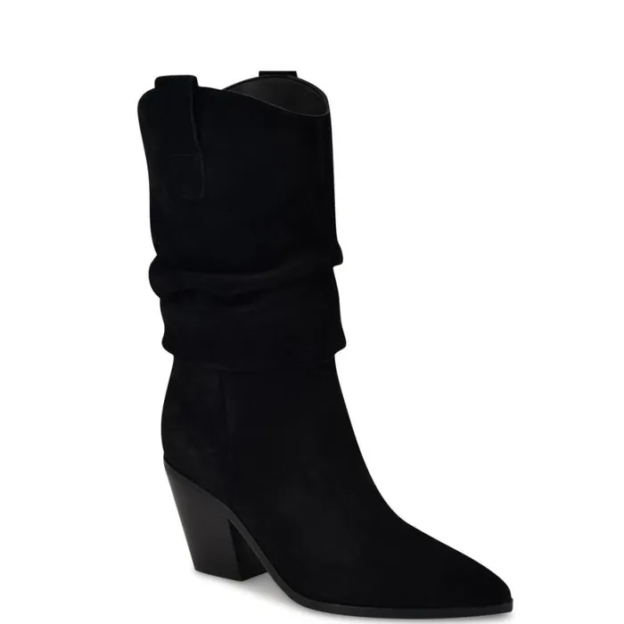 Nine West Boots and Booties Women Kadon Tailored Slouch Boots Black Suede Nine West Boots and Booties Women Kadon Tailored Slouch Boots Black Suede
