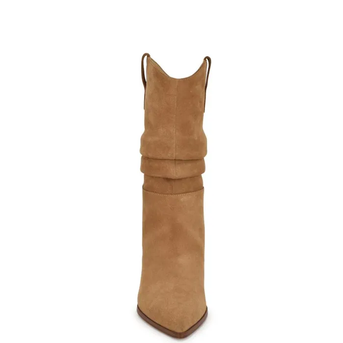 Nine West Boots and Booties Women Kadon Tailored Slouch Boots Natural Suede Nine West Boots and Booties Women Kadon Tailored Slouch Boots Natural Suede