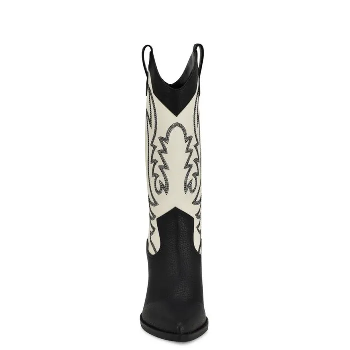 Nine West Boots and Booties Women Keeks Western Boot Whiteblack Nine West Boots and Booties Women Keeks Western Boot Whiteblack
