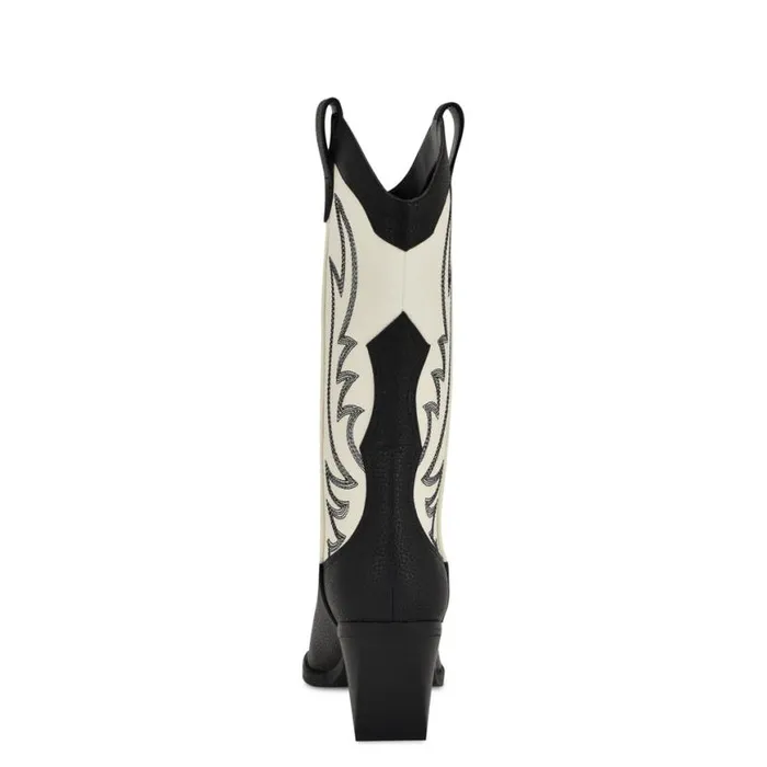 Nine West Boots and Booties Women Keeks Western Boot Whiteblack Nine West Boots and Booties Women Keeks Western Boot Whiteblack