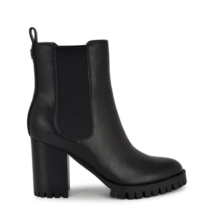 Nine West Boots and Booties Women Kort Lugsole Booties Blackwhite Patent Plaid