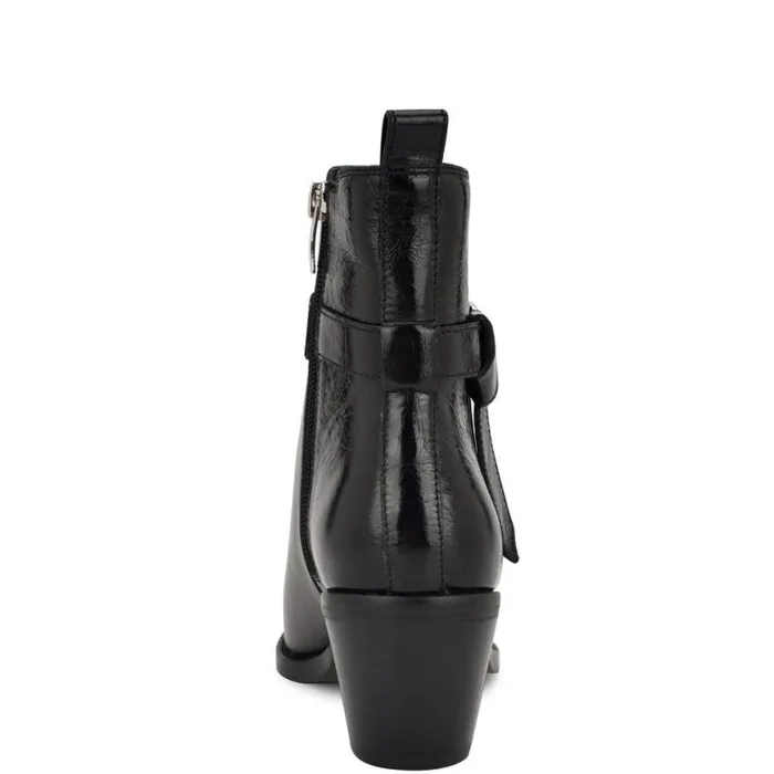 Nine West Boots and Booties Women Lemone Pointy Toe Booties Black Leather
