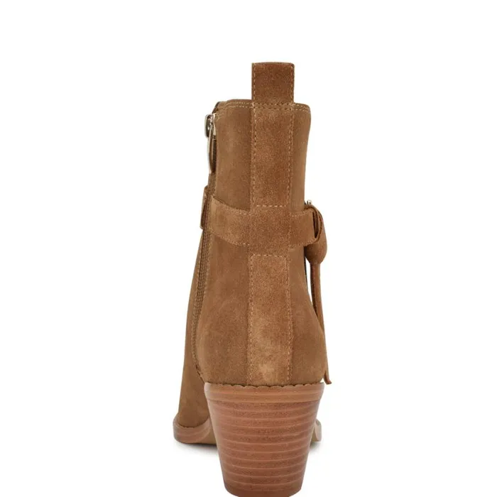 Nine West Boots and Booties Women Lemone Pointy Toe Booties Natural Suede Nine West Boots and Booties Women Lemone Pointy Toe Booties Natural Suede