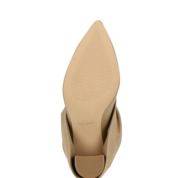 Nine West Boots and Booties Women Lindey Foldover Dress Boots Light Natural