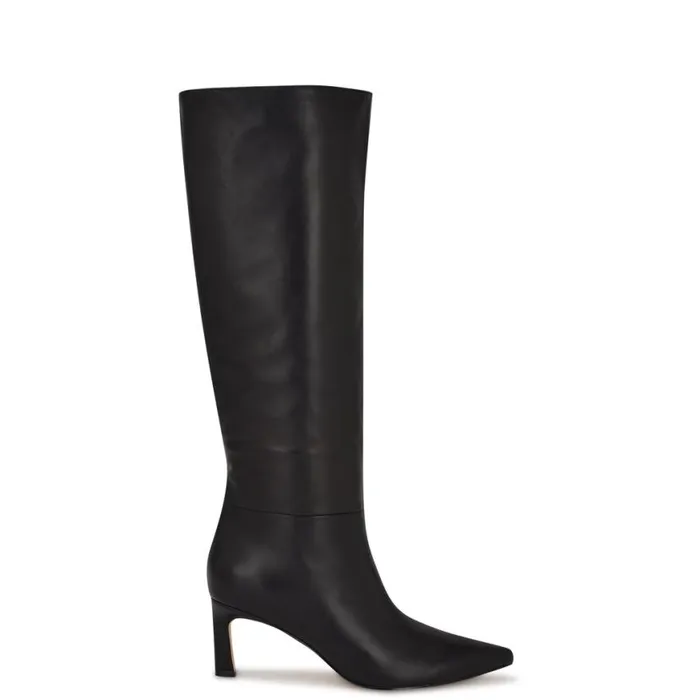 Nine West Boots and Booties Women Lorthey Dress Boots Black Leather