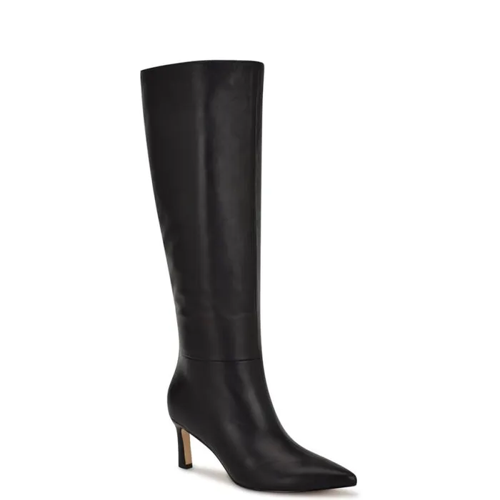 Nine West Boots and Booties Women Lorthey Dress Boots Black Leather Nine West Boots and Booties Women Lorthey Dress Boots Black Leather