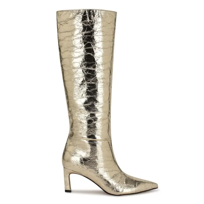 Nine West Boots and Booties Women Lorthey Dress Boots Platino