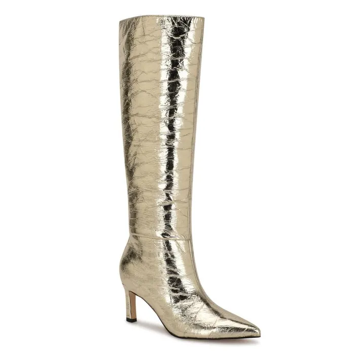 Nine West Boots and Booties Women Lorthey Dress Boots Platino