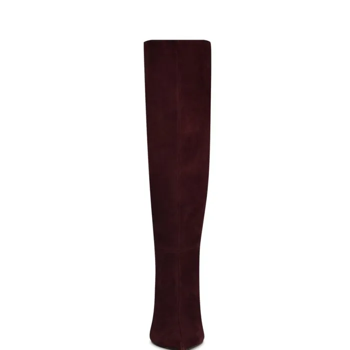 Nine West Boots and Booties Women Lorthey Dress Boots Red Suede