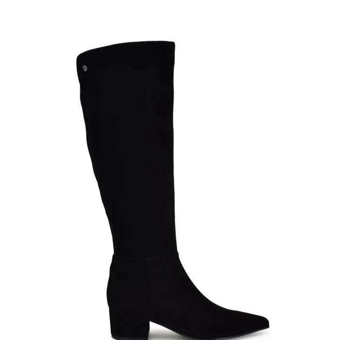 Nine West Boots and Booties Women Morgin Knee High Dress Boots Black Suede