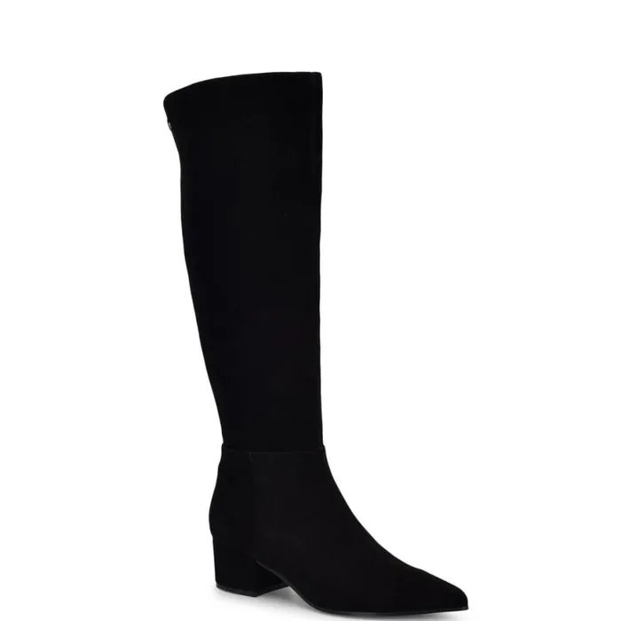 Nine West Boots and Booties Women Morgin Knee High Dress Boots Black Suede Nine West Boots and Booties Women Morgin Knee High Dress Boots Black Suede