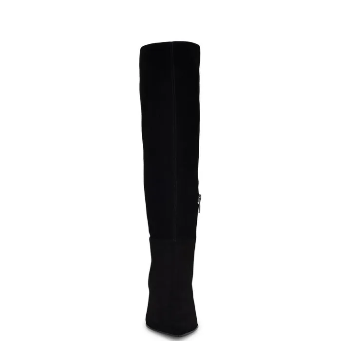 Nine West Boots and Booties Women Morgin Knee High Dress Boots Black Suede Nine West Boots and Booties Women Morgin Knee High Dress Boots Black Suede