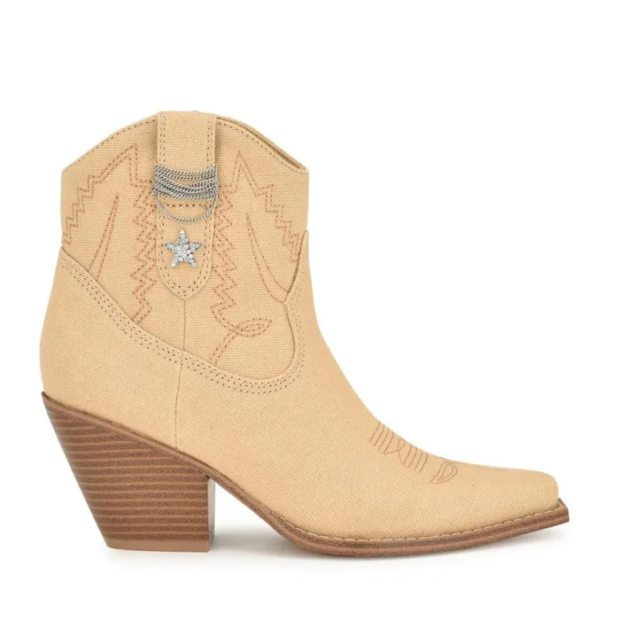 Nine West Boots and Booties Women Nallas Western Booties Natural