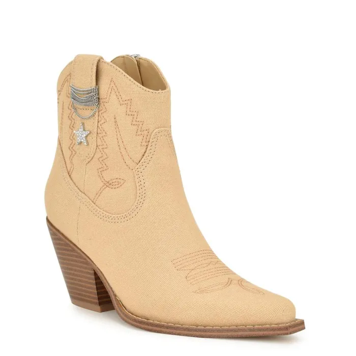 Nine West Boots and Booties Women Nallas Western Booties Natural