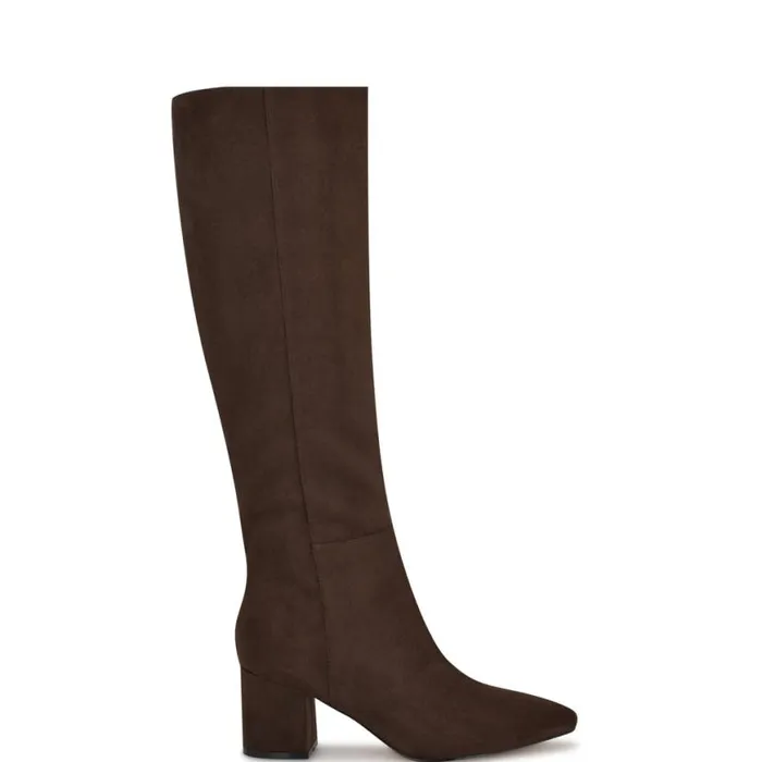 Nine West Boots and Booties Women Netion Knee High Boots Dark Brown