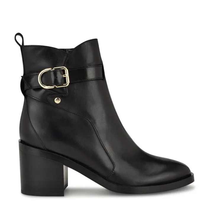 Nine West Boots and Booties Women Papito Tailored Booties Black Leather