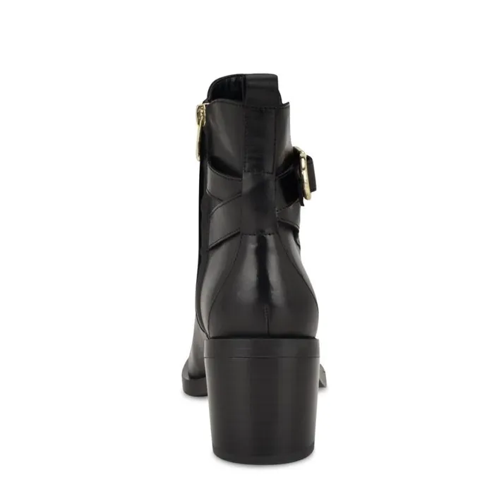 Nine West Boots and Booties Women Papito Tailored Booties Black Leather Nine West Boots and Booties Women Papito Tailored Booties Black Leather