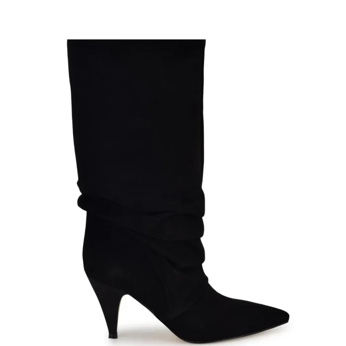 Nine West Boots and Booties Women Primer Dress Boots Black Suede