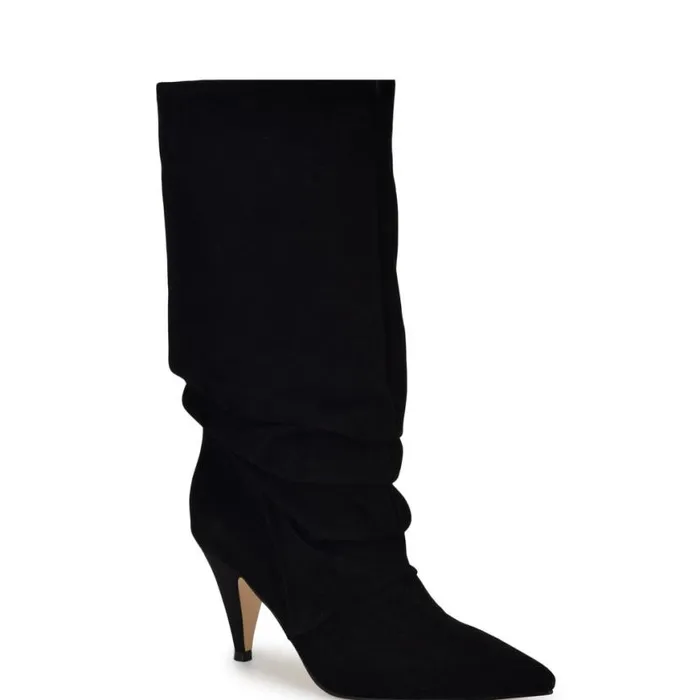 Nine West Boots and Booties Women Primer Dress Boots Black Suede