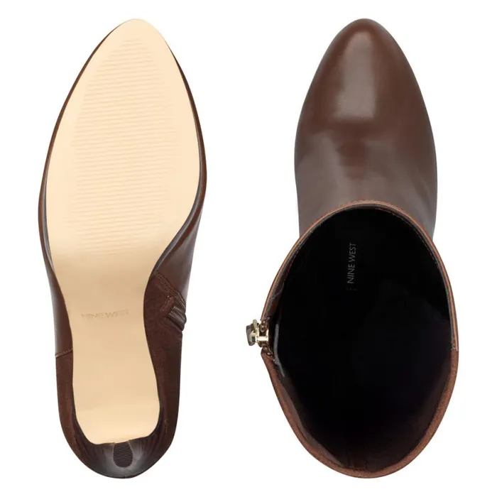 Nine West Boots and Booties Women Quizme Platform Boots Brown Leathersuede