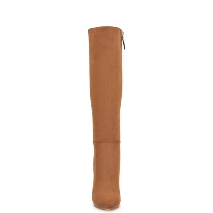 Nine West Boots and Booties Women Quizme Wide Calf Platform Boots Tan Suede Nine West Boots and Booties Women Quizme Wide Calf Platform Boots Tan Suede