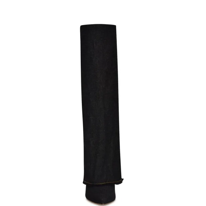 Nine West Boots and Booties Women Rhoree Knee High Dress Boots Black Denim