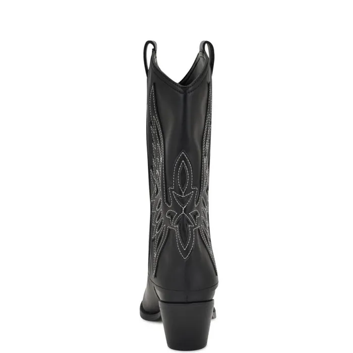 Nine West Boots and Booties Women Ringer Detailed Western Boots Black