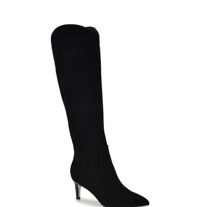 Nine West Boots and Booties Women Sirena Heeled Dress Boots Black Suede Nine West Boots and Booties Women Sirena Heeled Dress Boots Black Suede