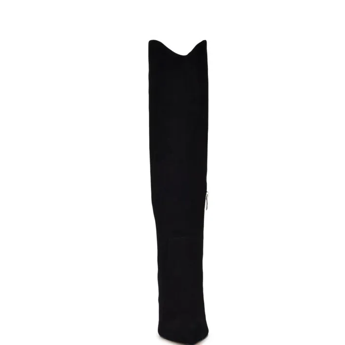 Nine West Boots and Booties Women Sirena Heeled Dress Boots Black Suede Nine West Boots and Booties Women Sirena Heeled Dress Boots Black Suede