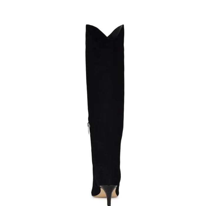 Nine West Boots and Booties Women Sirena Heeled Dress Boots Black Suede Nine West Boots and Booties Women Sirena Heeled Dress Boots Black Suede