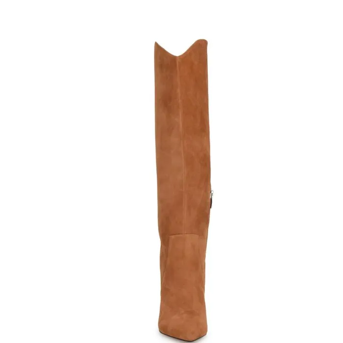 Nine West Boots and Booties Women Sirena Heeled Dress Boots Natural Suede Nine West Boots and Booties Women Sirena Heeled Dress Boots Natural Suede