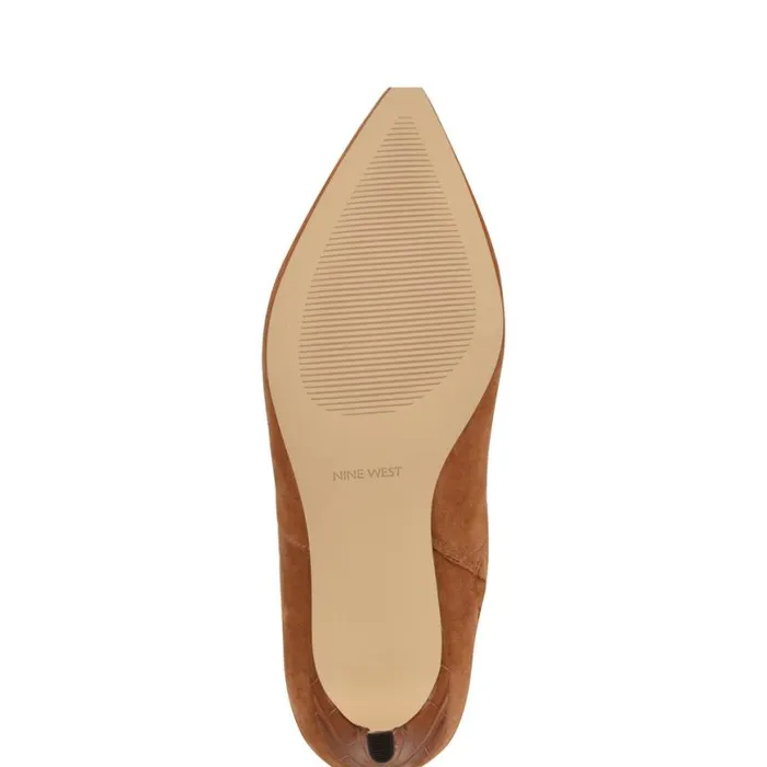 Nine West Boots and Booties Women Sirena Heeled Dress Boots Natural Suede Nine West Boots and Booties Women Sirena Heeled Dress Boots Natural Suede