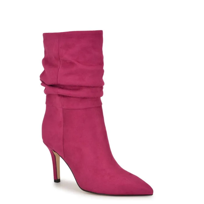 Nine West Boots and Booties Women Slouch Dress Booties Dark Pink